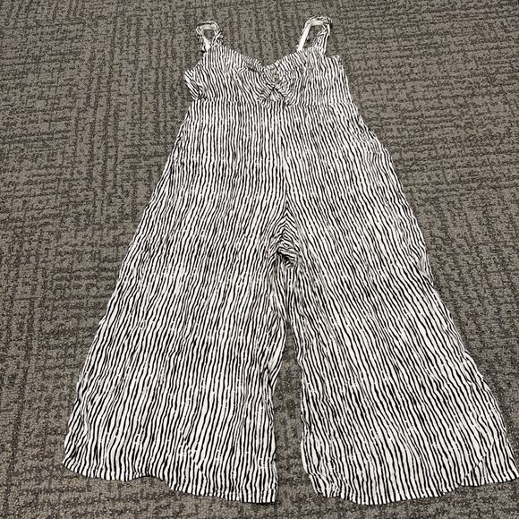 Women’s Black And White Striped Romper Size: M - Picture 1 of 5